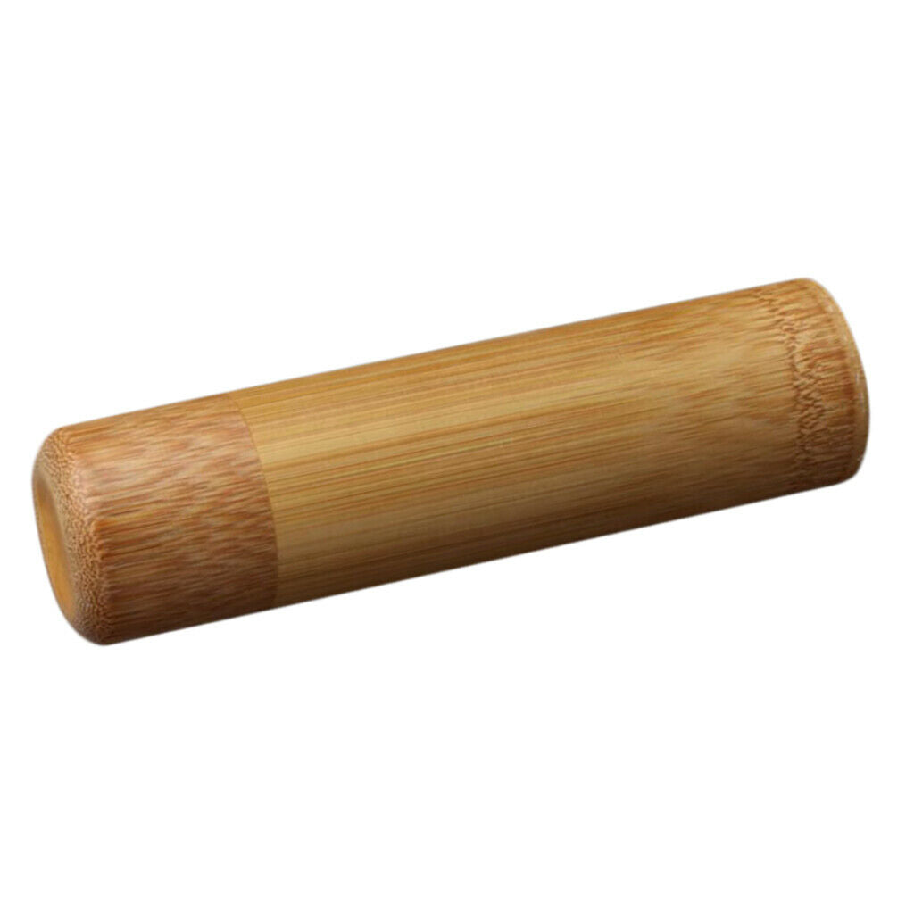 Tea Canister Wooden Box Tube Pot Kitchen Crafts DIY Holder Container w/ Lid