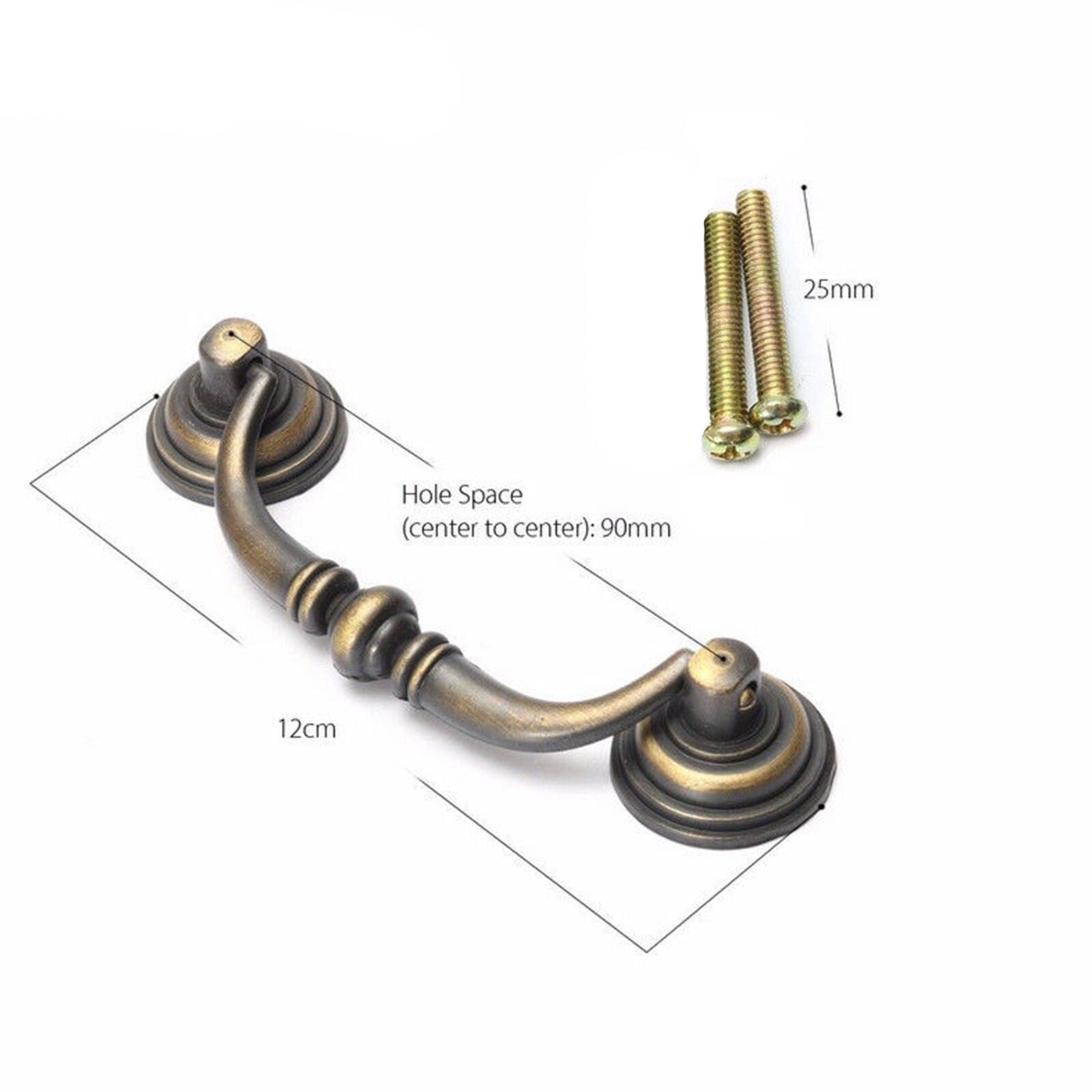 3.5" Dresser Pulls Drawer Bail Pull Cabinet Door Handle Drop Zinc Alloy x1 New