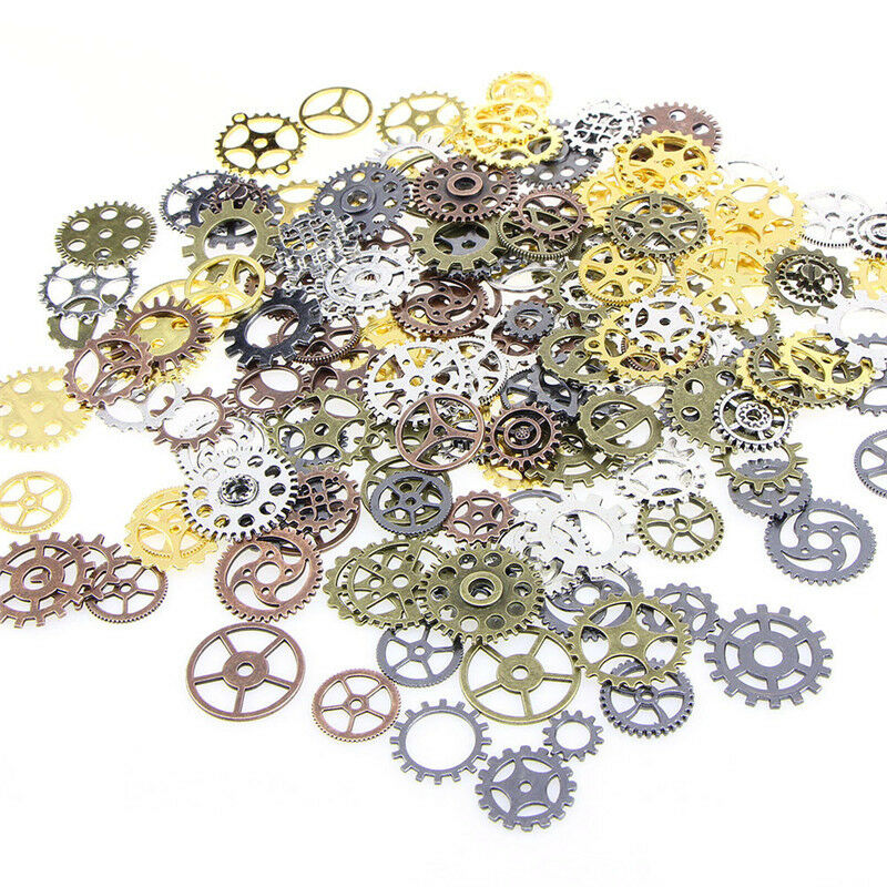 Mixed Watch Parts Steampunk Jewelry Art Craft Gear Pendant Accessories Vin.l8