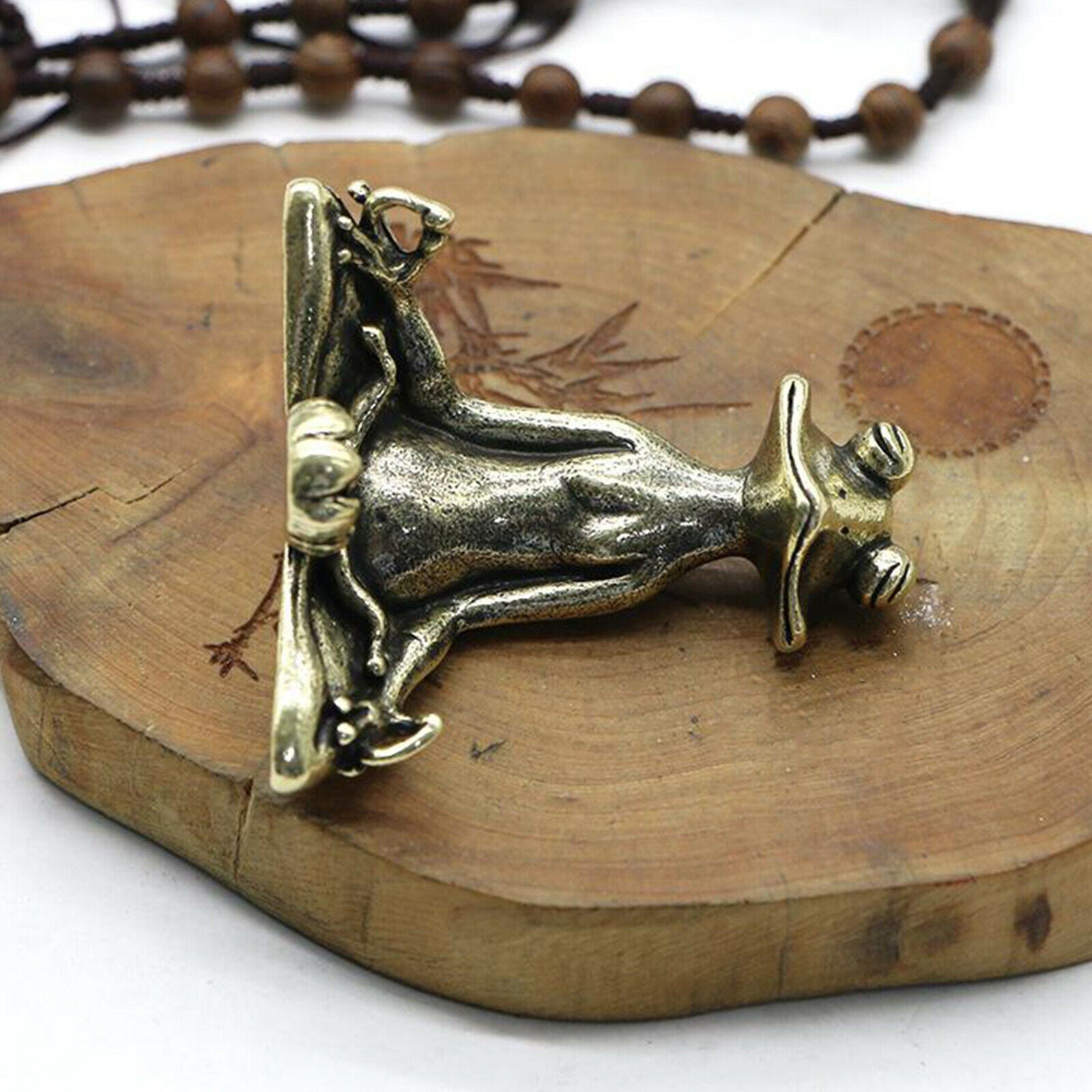 Retro Animal Frog Statues Copper Incense Burner Sticks Holder Stand Church