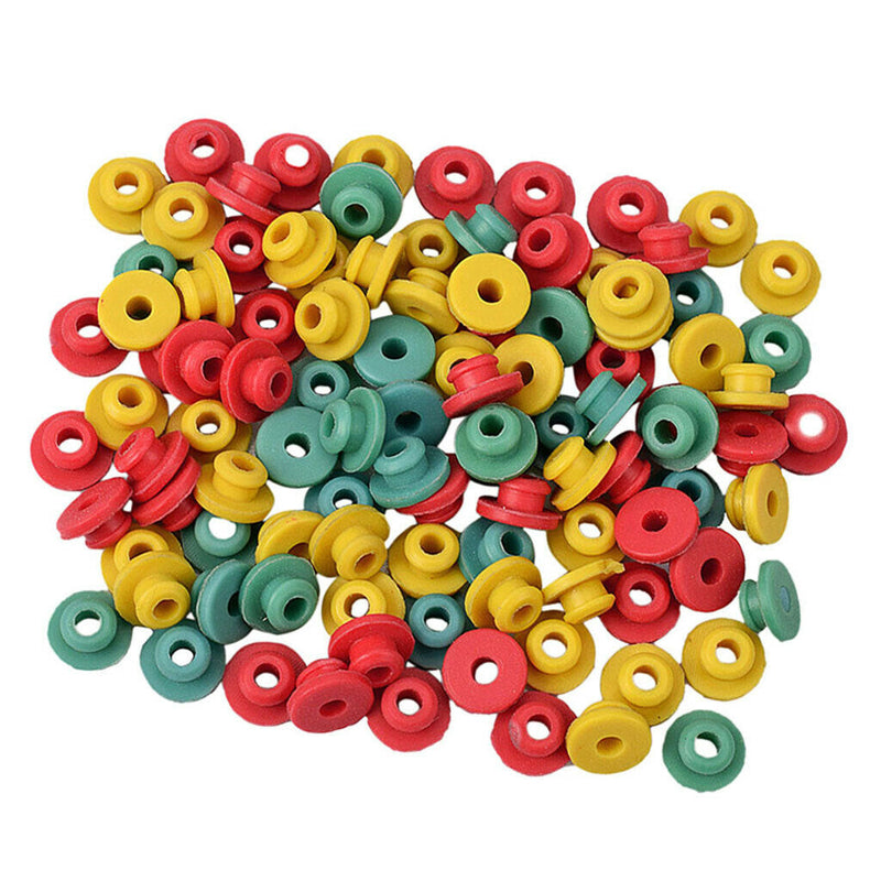 100pcs Red Yellow Green Tattoo Machine Grommets Needles Silicone Nipples Tattoo