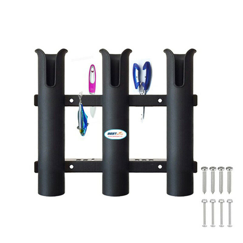 Marine Boat Yacht Kayak Fishing Vertical 3 Link Rod Holder Organiser Pole Tube
