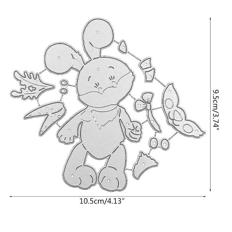 Carrot Rabbit Metal Cutting Dies Stencil Scrapbooking DIY Album Stamp Paper Card