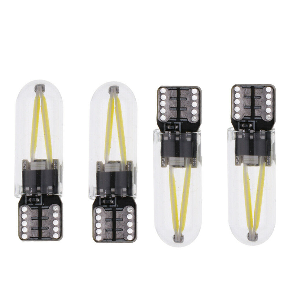 4 Pack White T10 COB LED Super Bright Car Light Bulb 12V-24V Backup