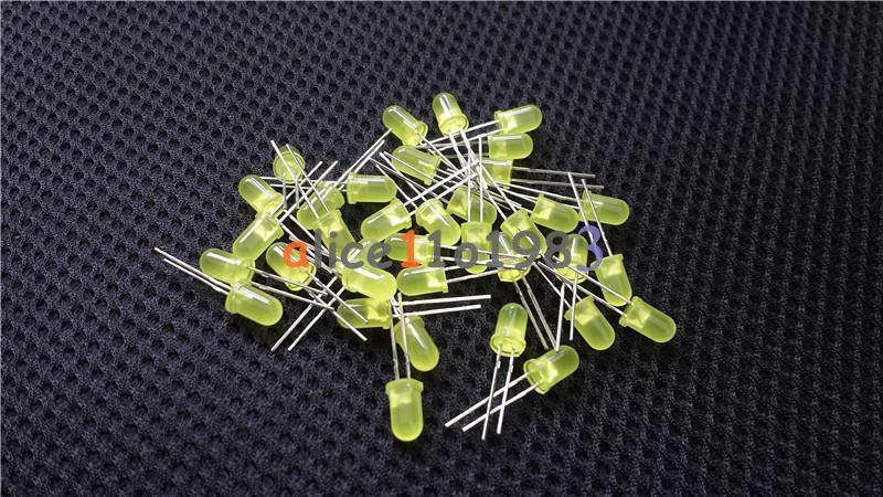 100Pcs LED F5 5MM Yellow COLOR Yellow LIGHT Super Bright Bulb Lamp