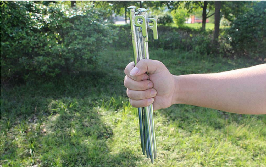 1Pcs 30cm Heavy Duty Steel Metal Tent Canopy Camping Stakes Peg Ground Nail