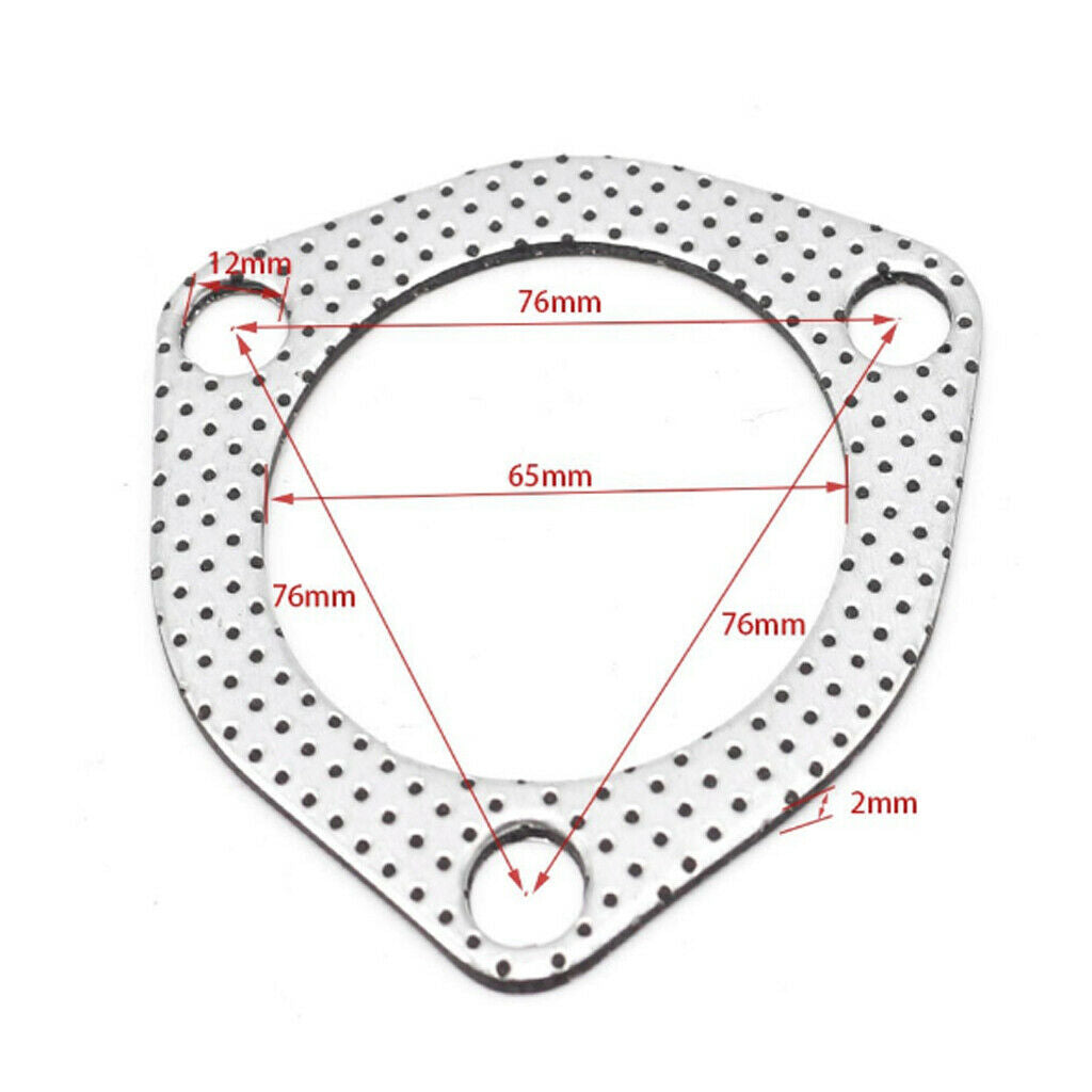 Great Performance Car Triangle 3 Bolt High Exhaust Gasket Flange 2.5 inch