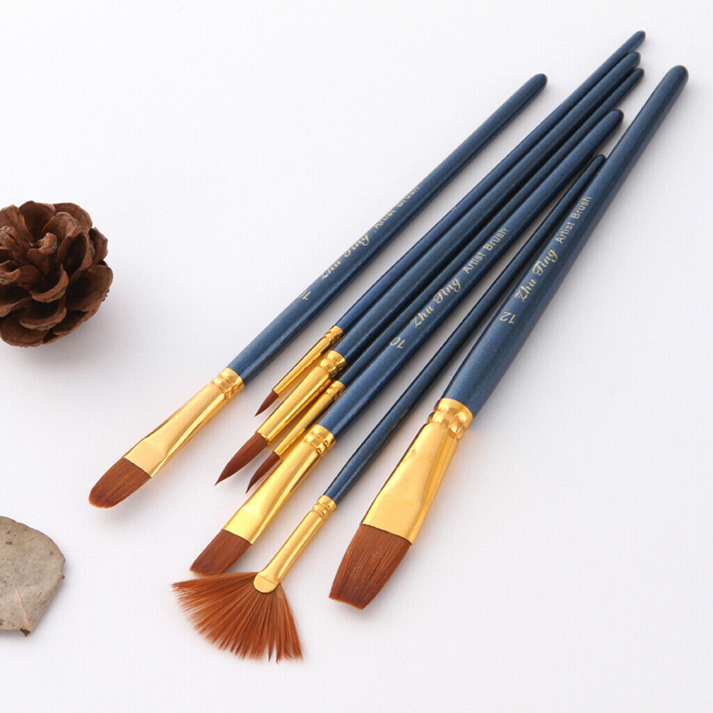 7 Fine Brush Set Artist Brushes Painting Brushes Flat Brushes Oil Painting