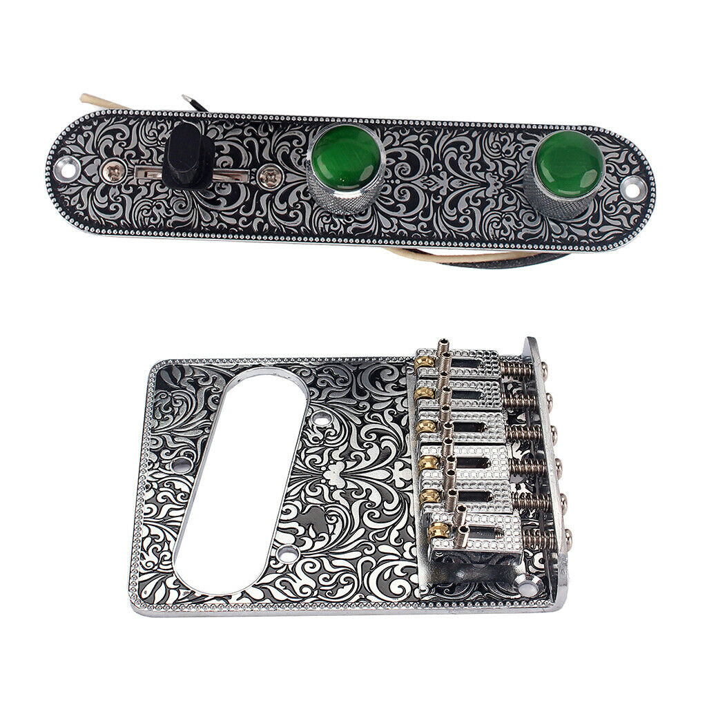 Zinc Alloy Guitar Prewired Control Plate  Guitar Bridge Plate Replacement