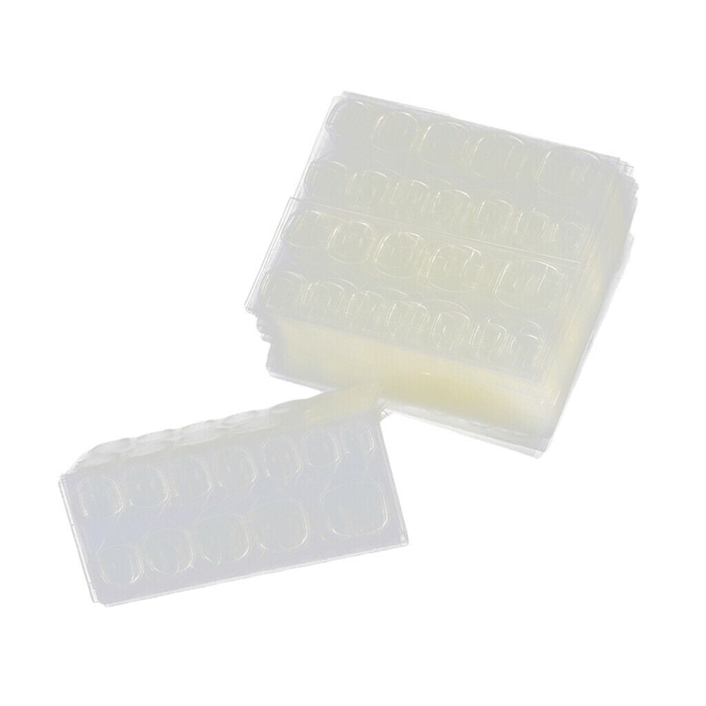 240 Pack Waterproof False Nails Tapes Breathable Nail Art Stickers Glue