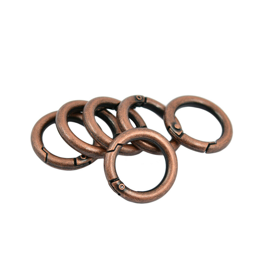 18x 2.5mm Spring Snap Hooks Zinc Alloy Keyring Organizing Accessories Buckle