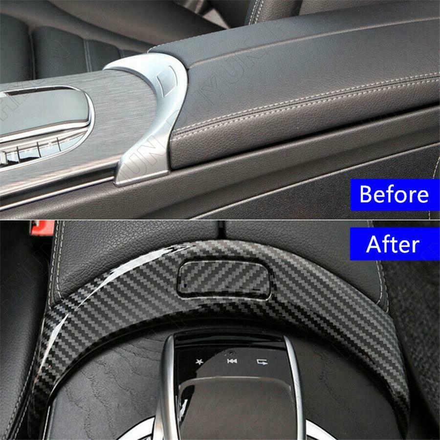 For 2015-2020 Mercedes Benz C Class W205 GLC X253 Armrest Box Button Frame Trim