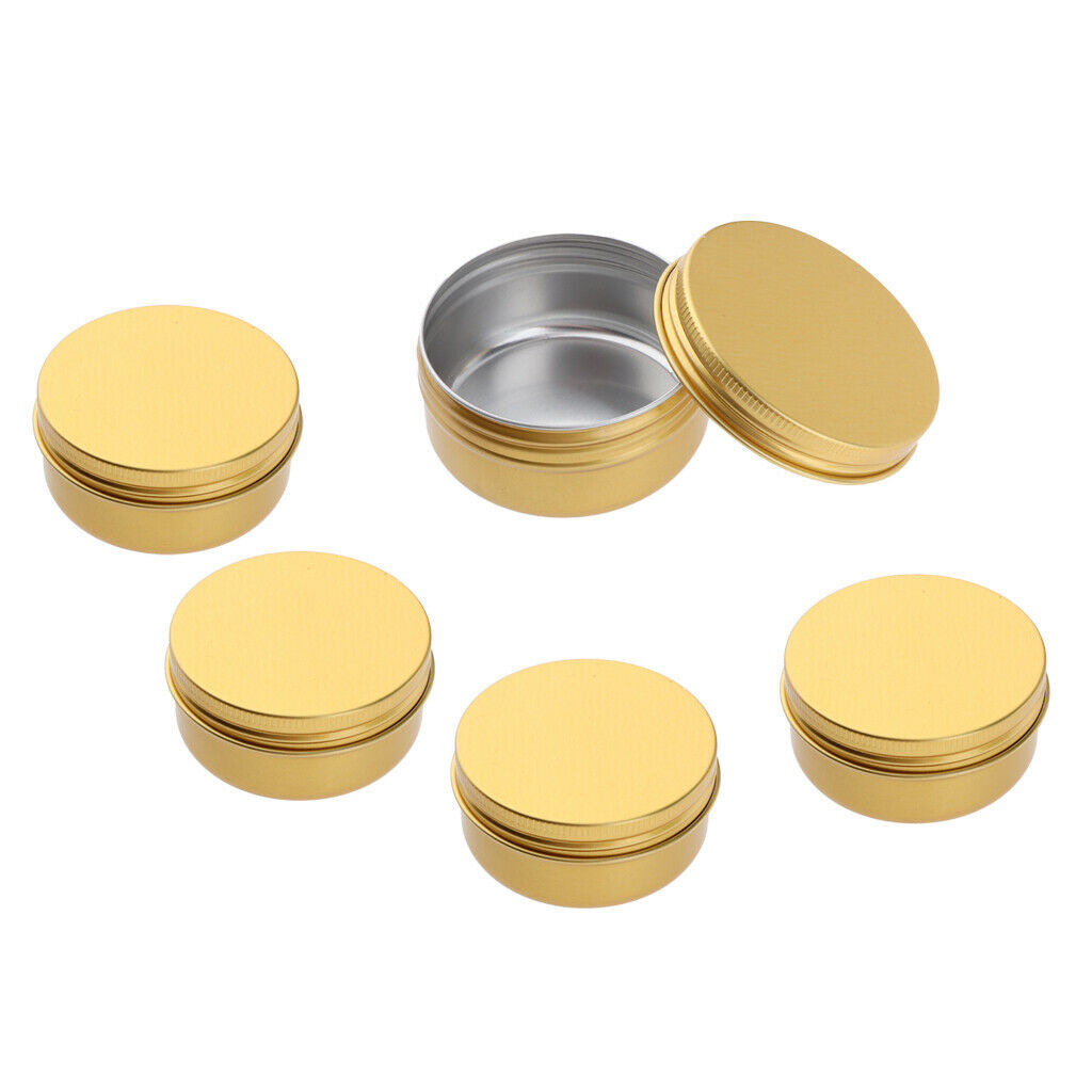 10pcs Empty Makeup Aluminium Pot Jar Tin Lip Balm Container Case Box 60ml