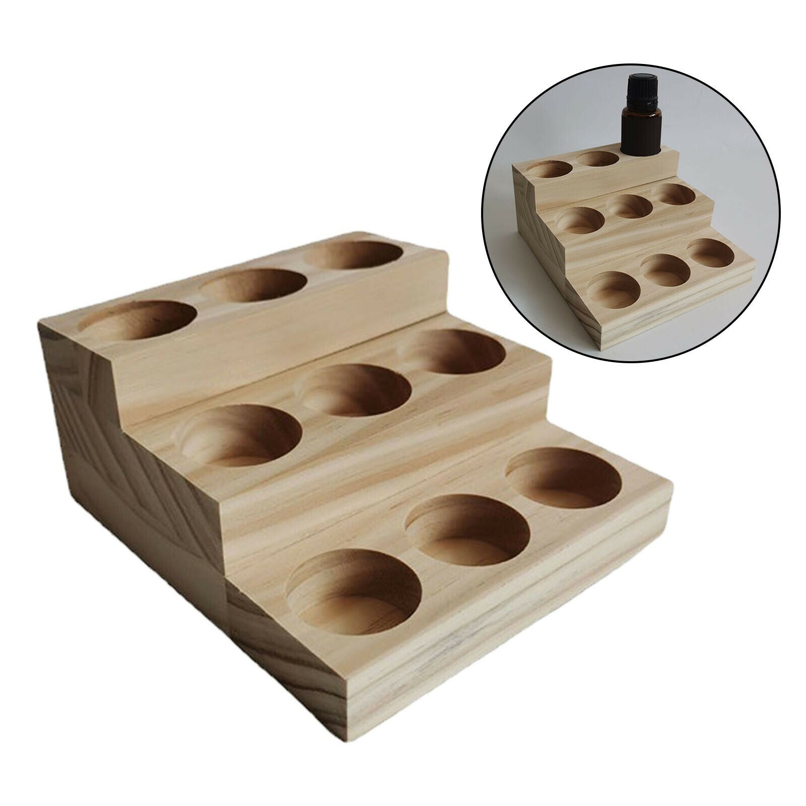Essential Oil Display Stand 9 Slots Bottles Storage Rack Jewelry Stands