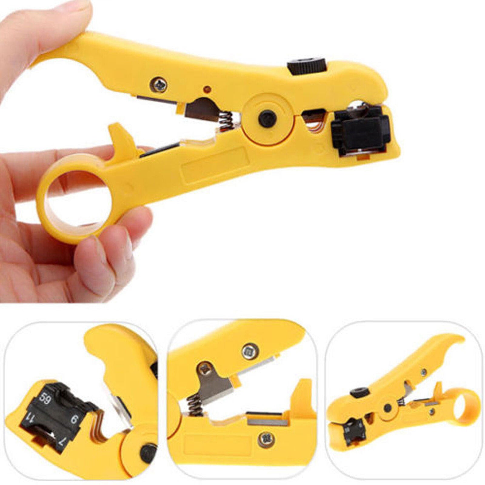 Rotary Coax Coaxial Cable Cutter Wire Stripper Stripping For RG6/RG59/RG7/RG11