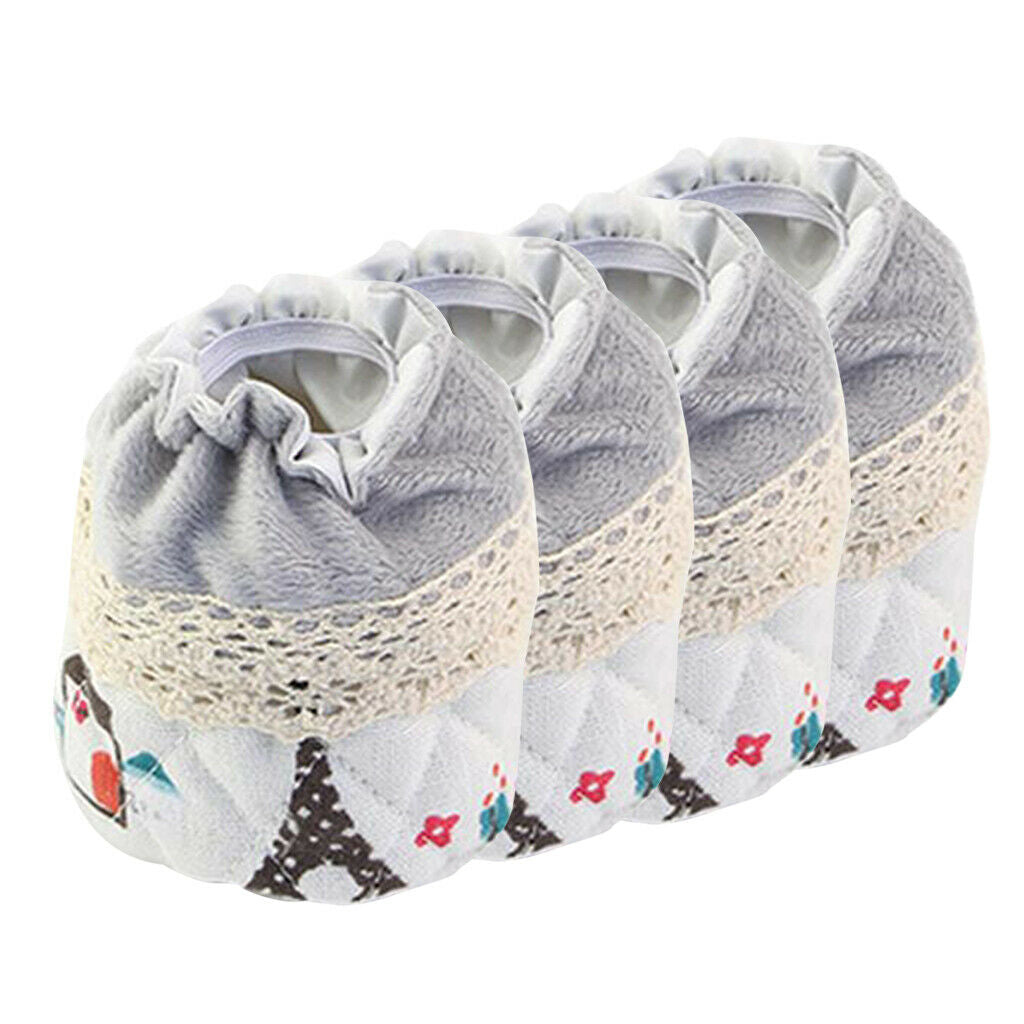 4 Pieces Non Slip Chair Leg Floor Protectors Caps Cloth Socks Tower