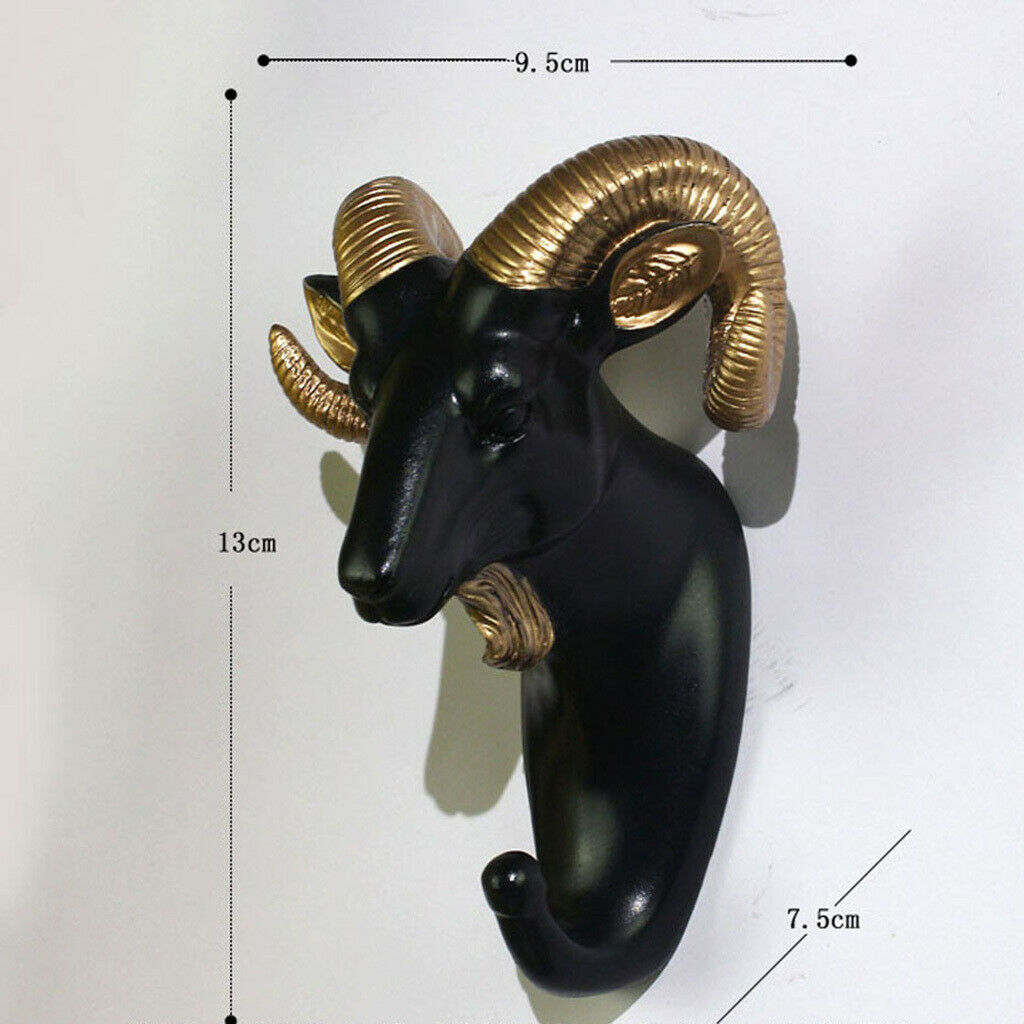 Wall Hook Cloth Hanger Easy to Install w/ Screws for Bathroom Porch Goat
