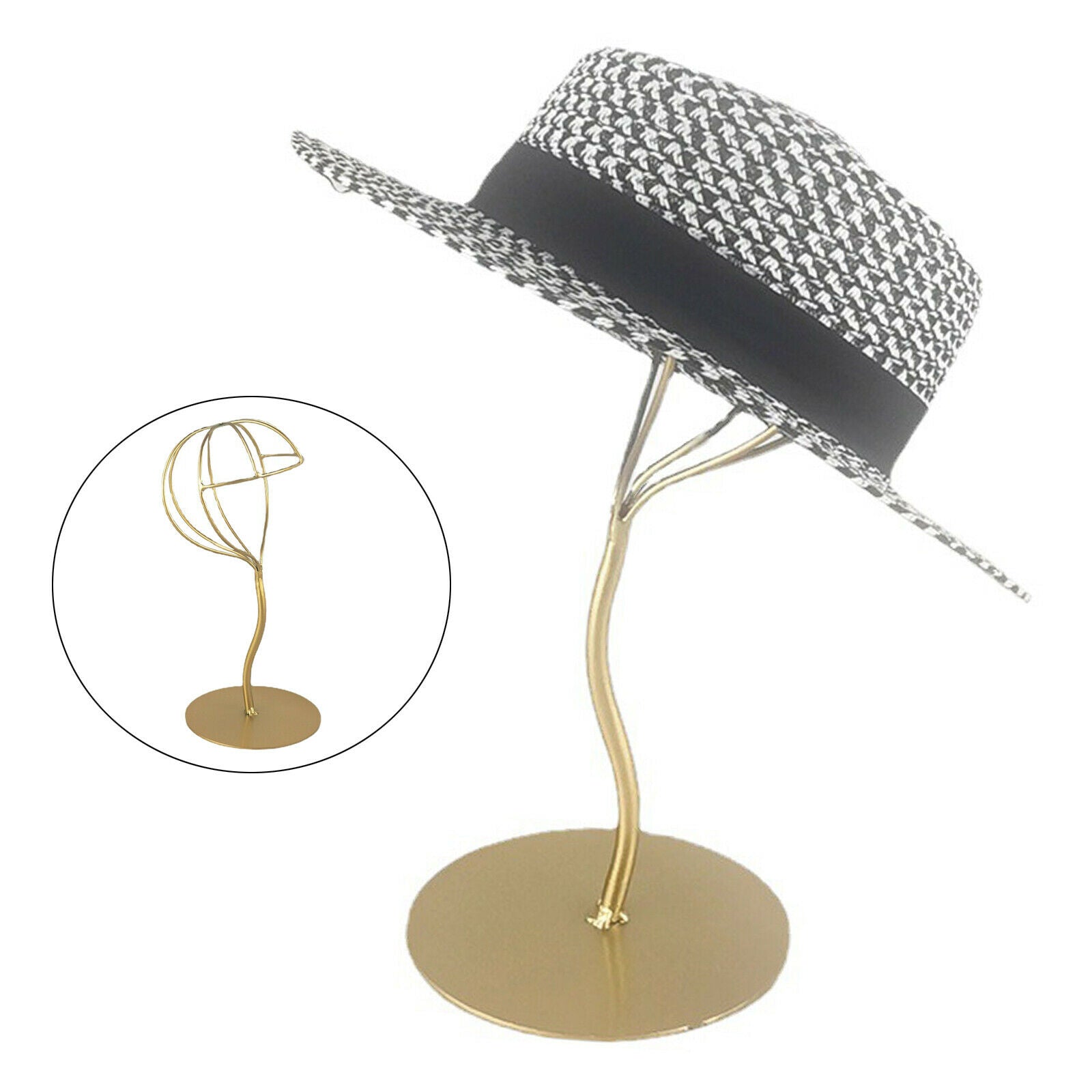 Elegant Hat Holder Wig Fedora Bonnet Toupee Display Stand Rack for Home