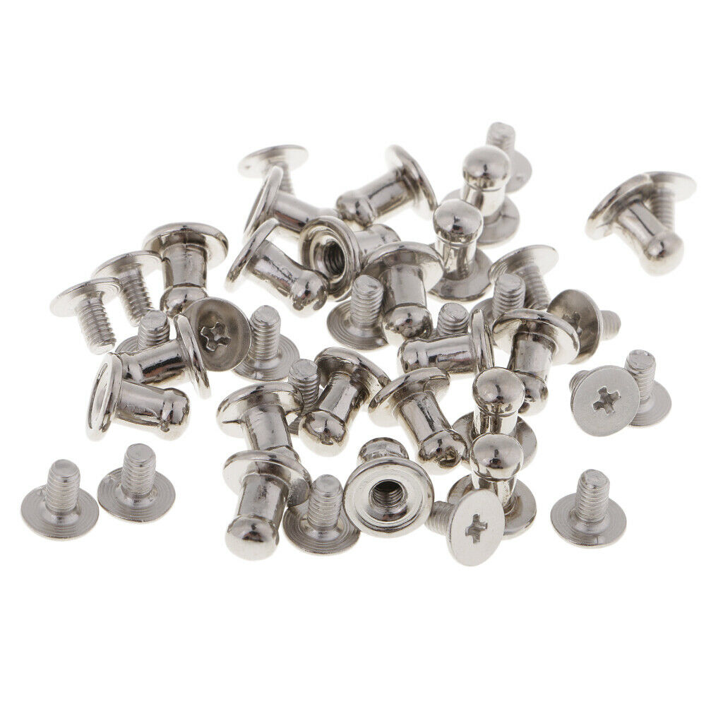 40pcs round head mini Screw Rivets fastener leather craft stud button Mixed