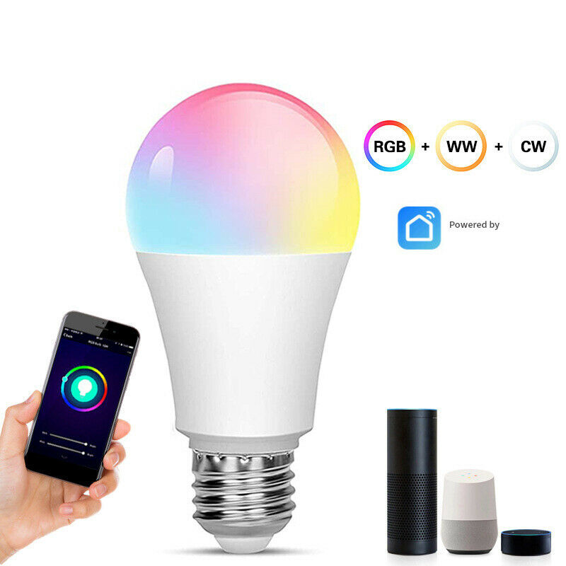 A19 Tuya Smart Wifi Bulb E27 850Lm RGB 2700K to 6500K 9W Bulb Can Compatible AI4