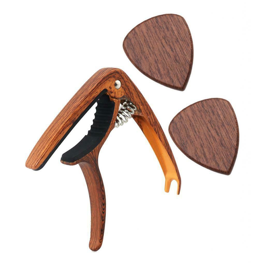 Guitar Ukulele Capo Tuning Clamp Tool Picks Plectrum Quick   Release