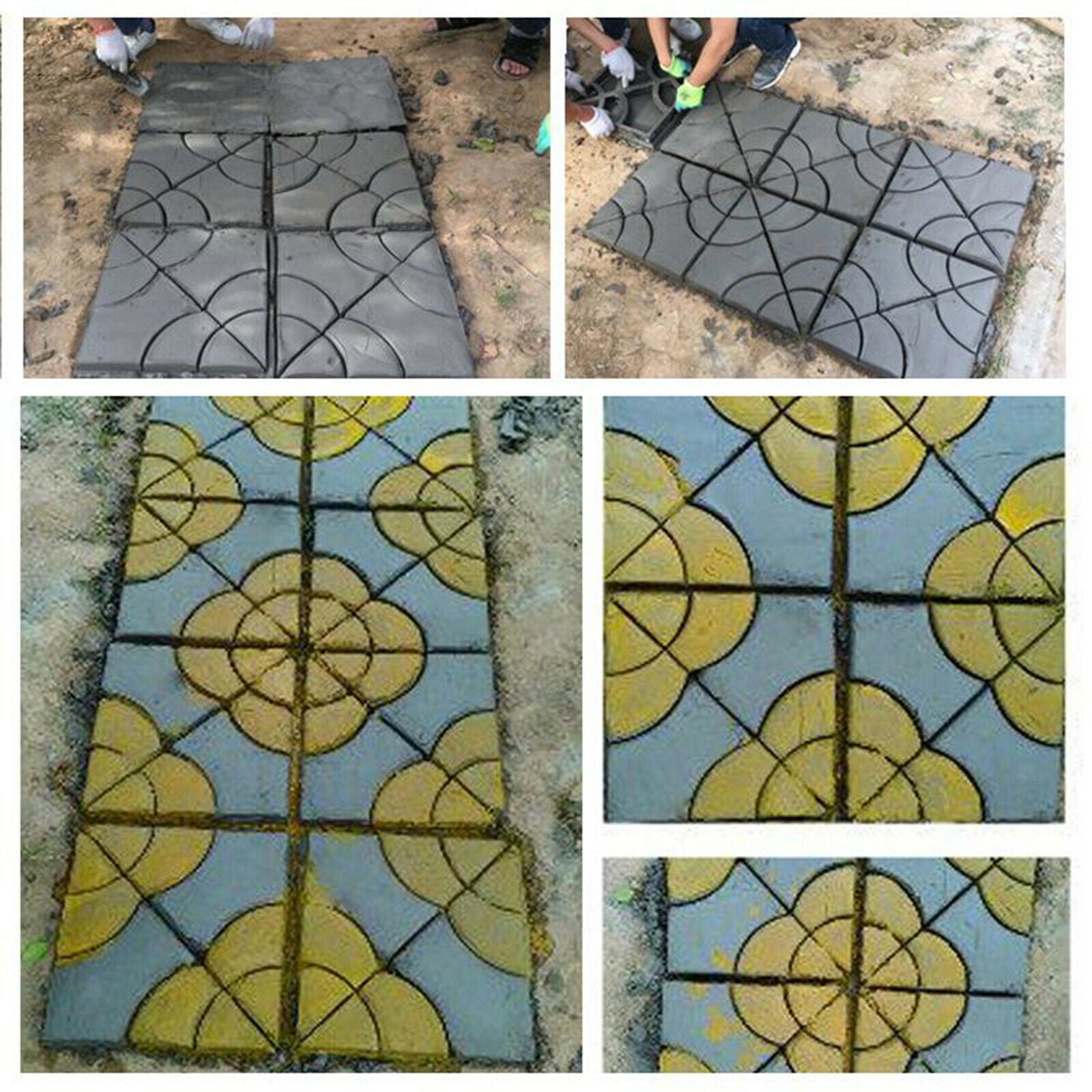 Garden Lawn Path Paving Pavement Mould DIY Patio Path Walkway Maker Mould