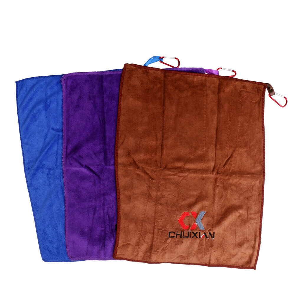 Portable Fishing Towel Catch Towel Non-stick Bait Towels with Carabiners