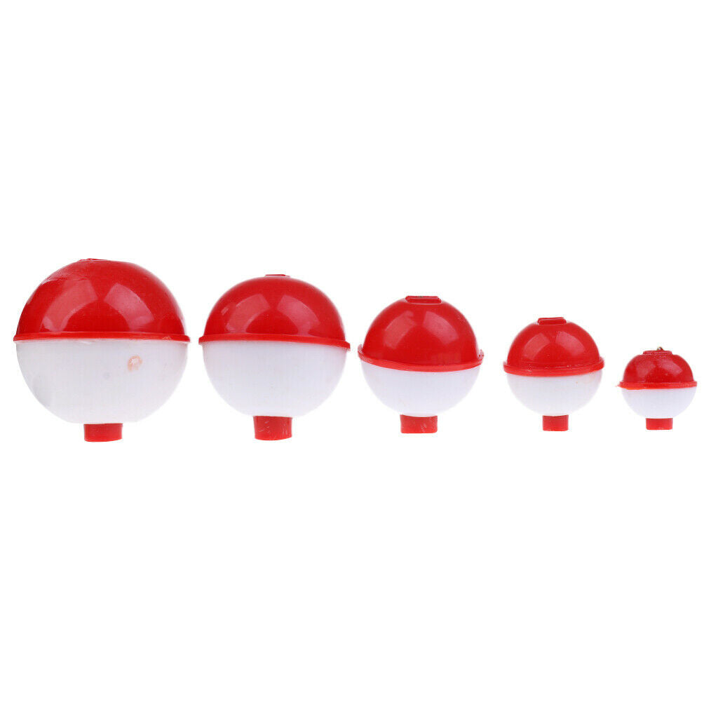 Hard ABS Snap-on Fishing Floats Push Button Float Bobbers Red & White 25g