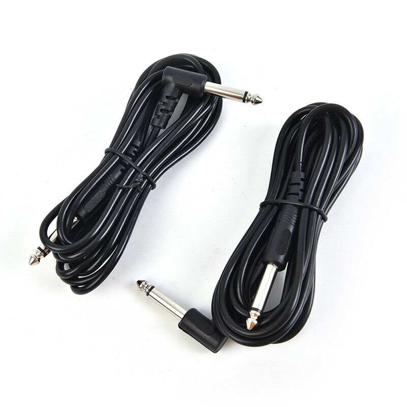 2PCS 10FT Electric Patch Cord Guitar Amplifier Amp Cable Right Angle 90 Deg SJ