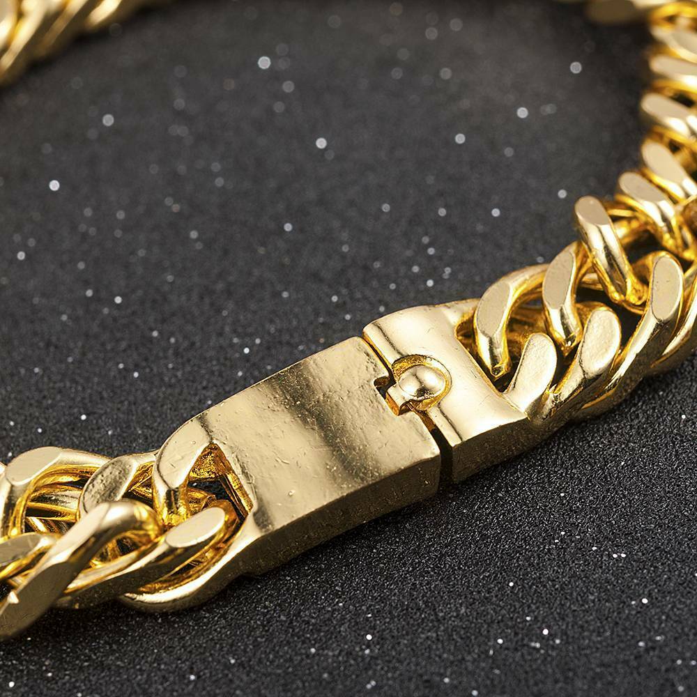 14mm Men's Heavy Solid Stainless Steel Curb Chain Bracelet Fashion Jewelry *1