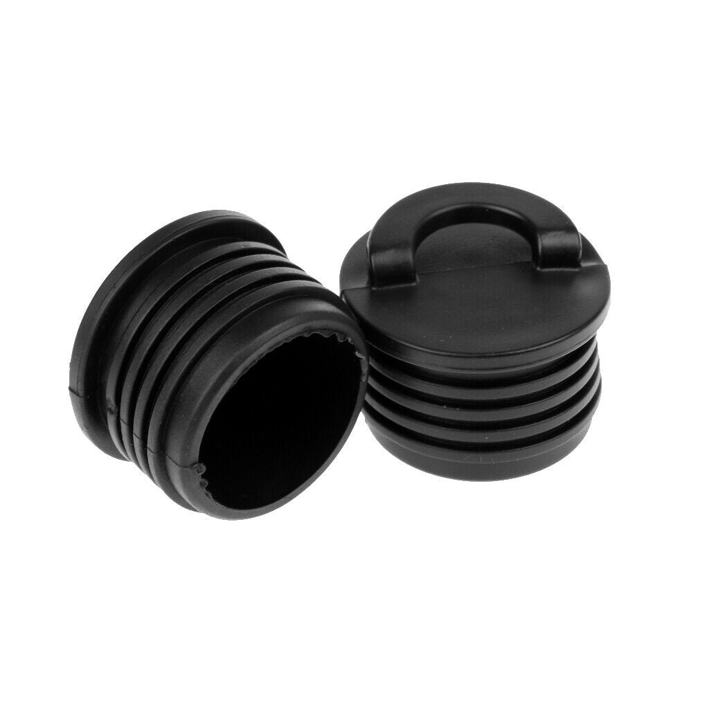 2Pcs Plastic Boat Scupper Stopper Bungs Replacement Holes Plugs Parts Black