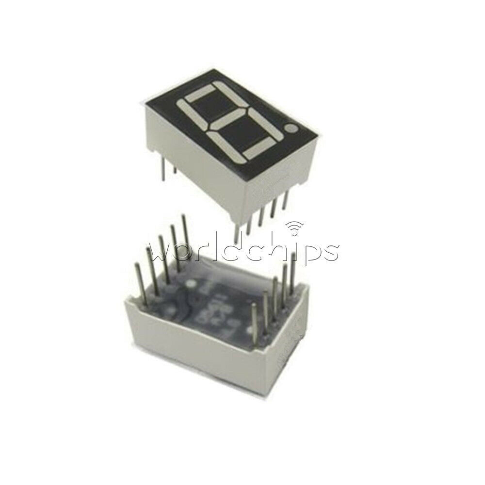 2PCS Digital Tube 0.56" 7-Segment 1-Digit Blue LED Display Common Anode
