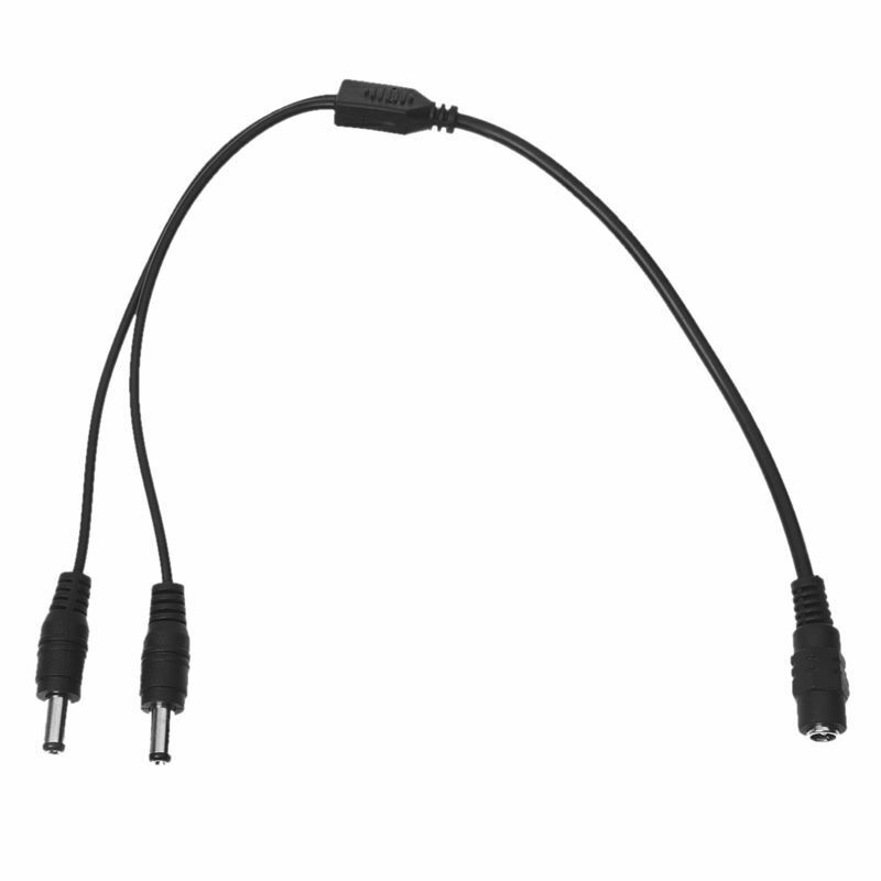 30cm 5.5x2.1mm 1 Female to 2 Male Plug DC Power Jack CCTV Camera Splitter CablY9