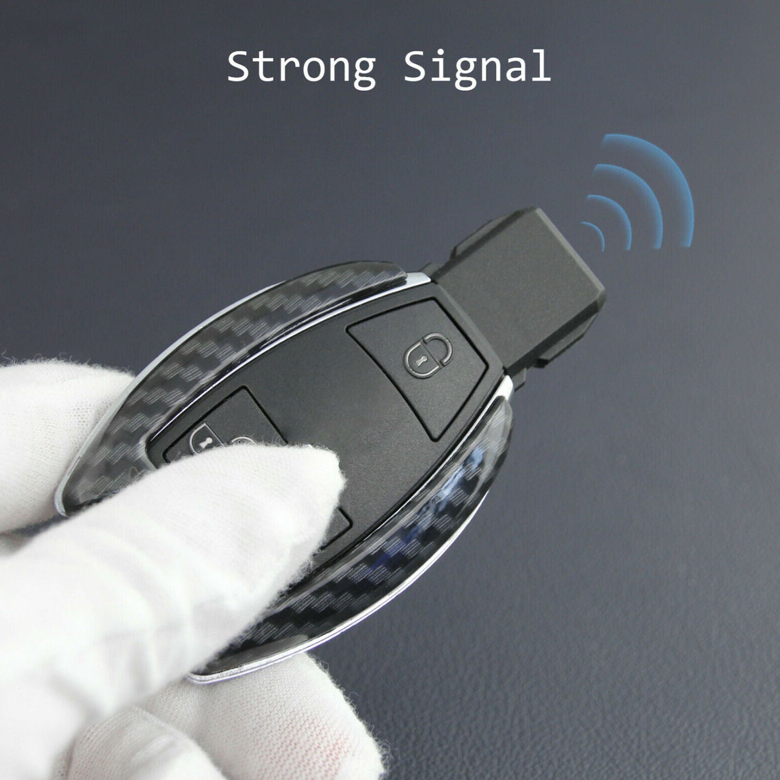 Car Key Fob Chain For Mercedes-Benz Accessories Keychain Ring Cover Case Black