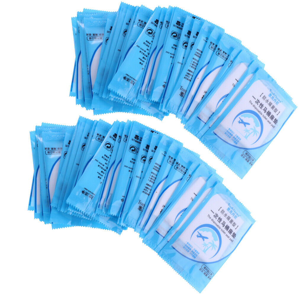 2X 50 Pieces Travel Waterproof Toilet Seat Paper Covers Disposable Sanitary