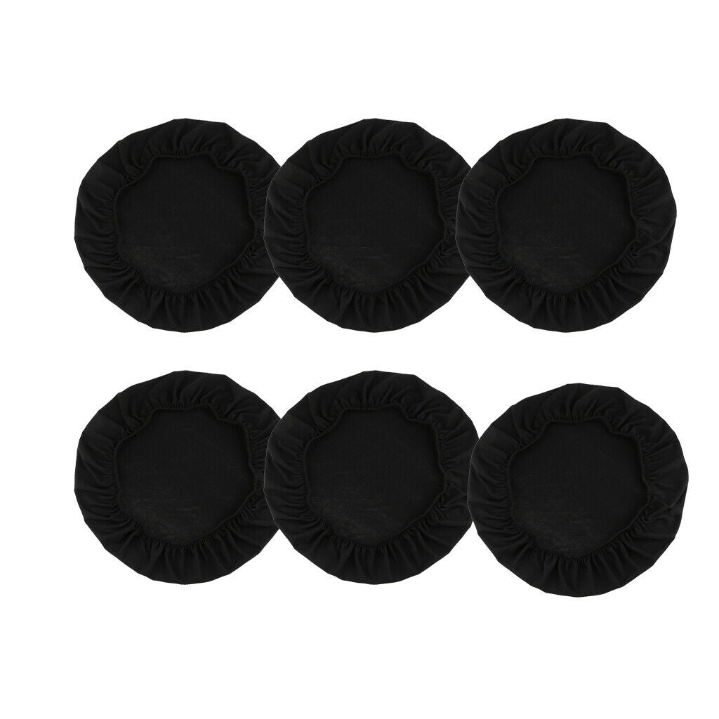Set of 6Black Comfortable Wedding Banquet Party Dining Chair Seat Protectors