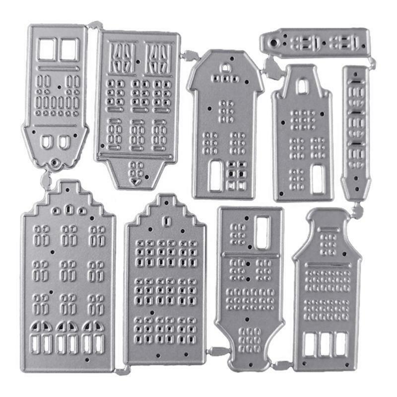 Building House Metal Cutting Dies Stencil DIY Scrapbooking Album Paper Card Mold