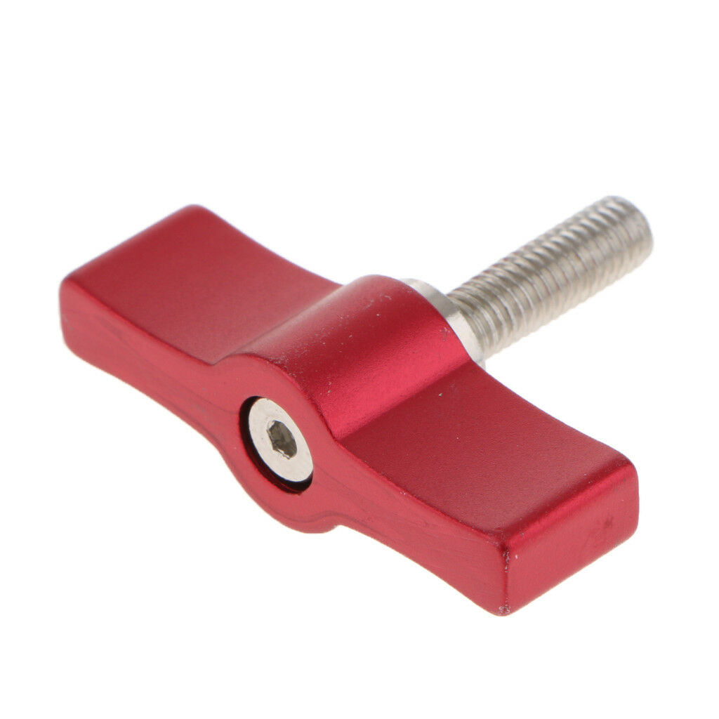 Aluminum M5 Adjust Tighten Locking Rotating Knob T-shaped Handle Screw Red