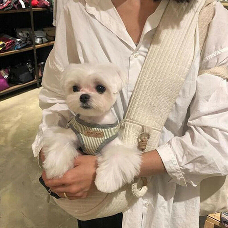 Pet Dog Puppy Kitten Carrier Travel Handbag Canvas Single Shoulder Sling Bag Rf