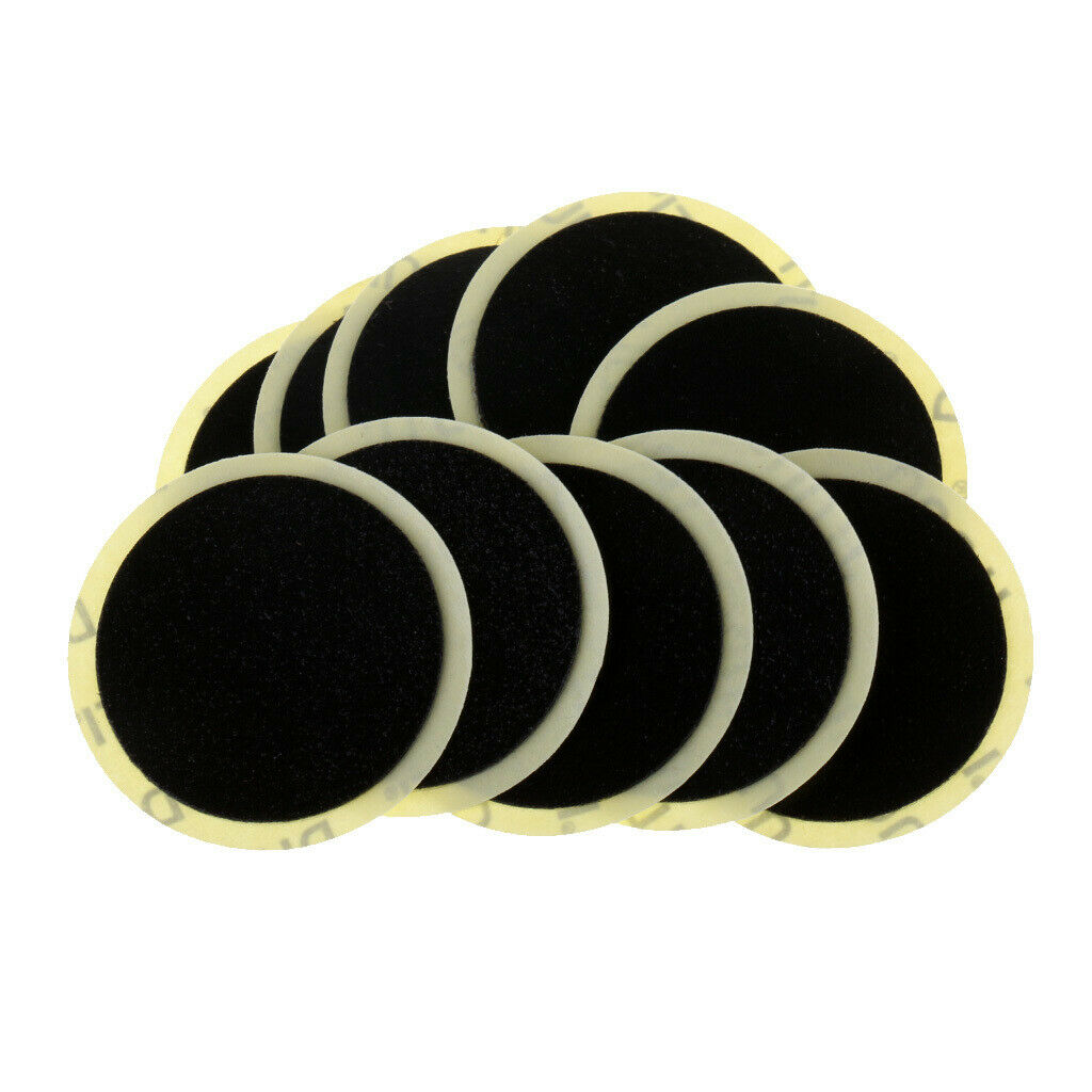 10Pcs Black Rubber Inner Tube Tire Patches Fast Repair Mend Tool No-glue