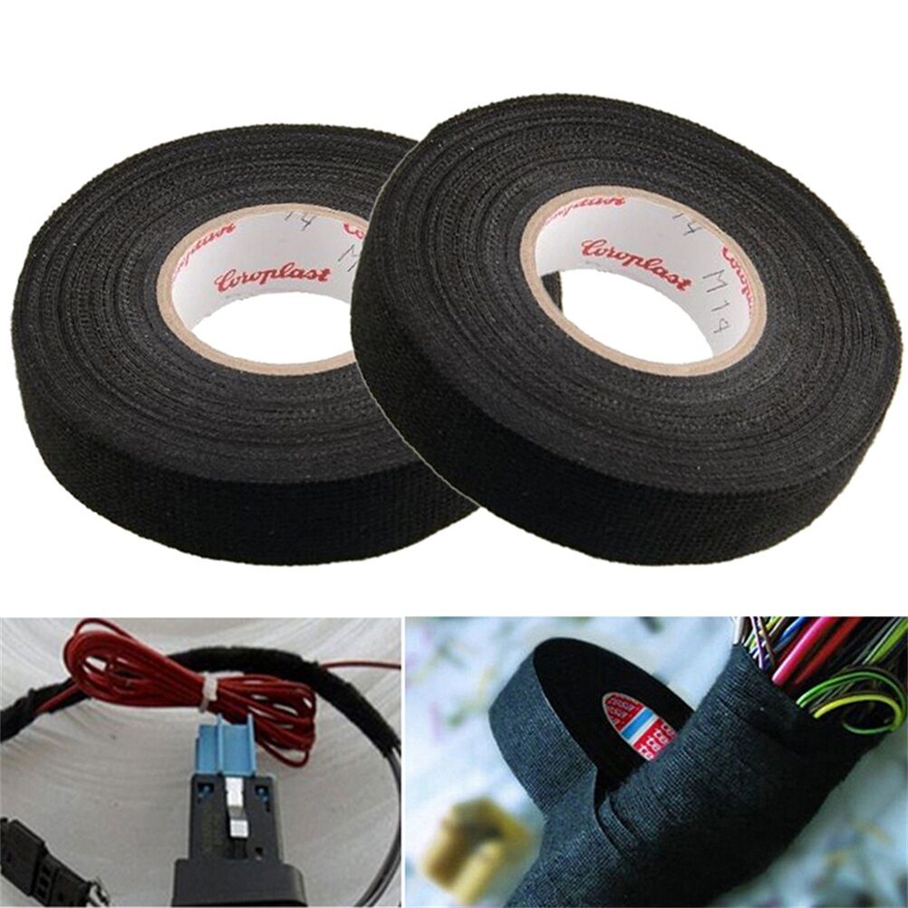 19mm x 15M Looms Cars Wiring Harness Tape Strong Adhesive Cloth Fabric Tap.l8