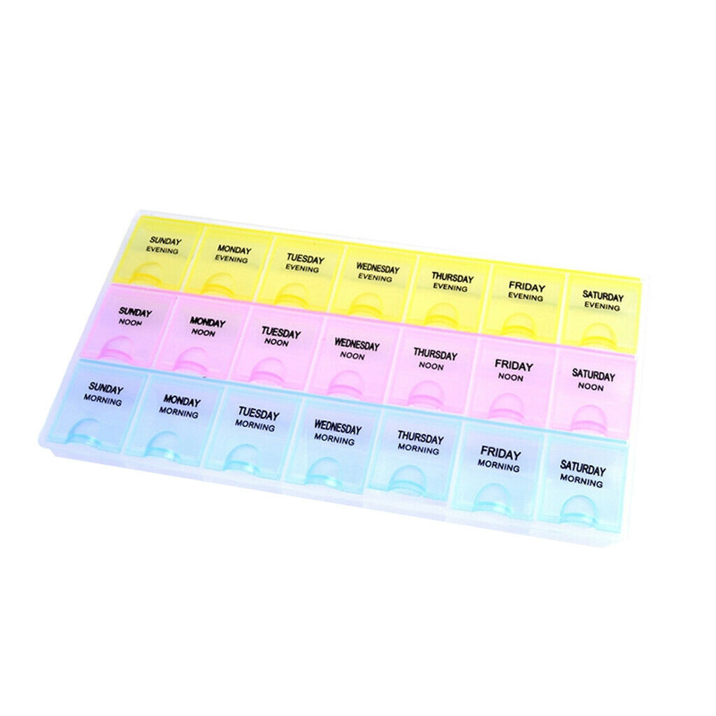 21Grid Durable False Nail Art Case Holder Container Nail Art Tip Storage Box
