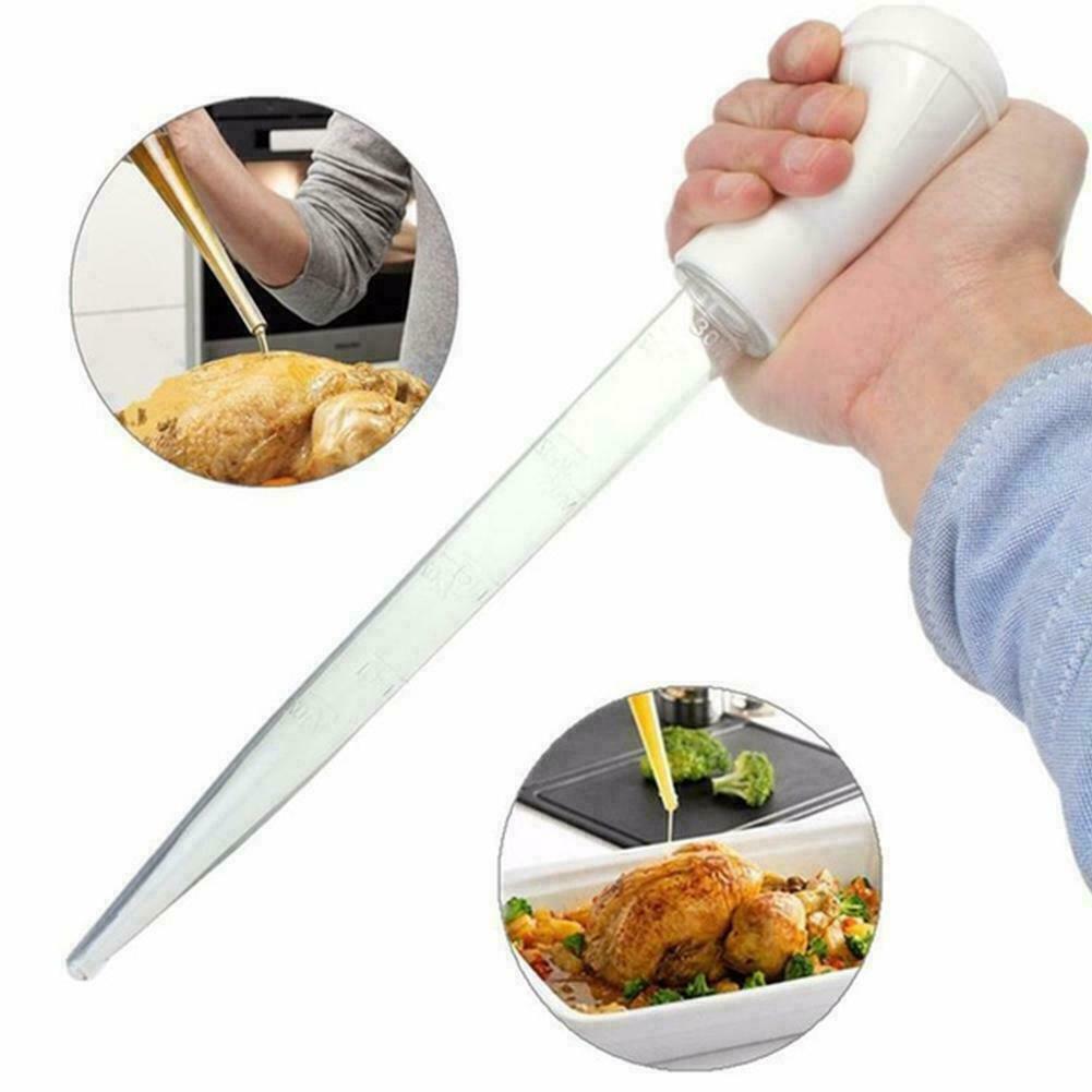 Turkey Baster Clear Tube Syringe Oil Suck Pump Pipe Fresh 30ml AU BBQ H5Z7