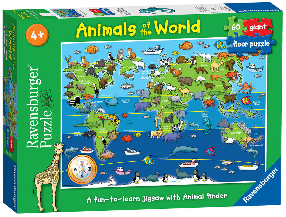 07072 Ravensburger Animals of the World 60pc Floor puzzle  [Children's Jigsaw]