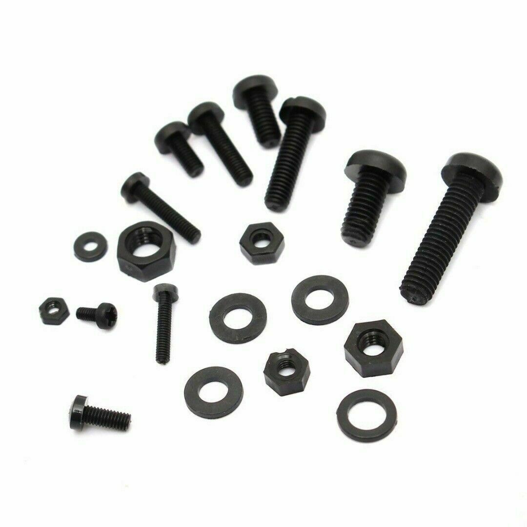 150Pc M2 M2.5 M3 M4 M5 Nylon Hex Screw Bolt Nut Standoff Spacer Box Set Black