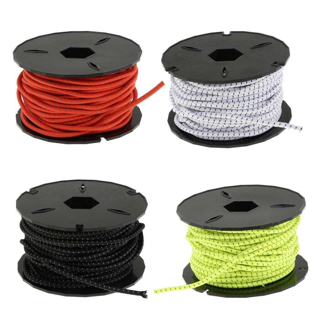 2X Elastic Bungee Cord Kayak Boat Marine Heavy Duty Shock Rope Tie Down White