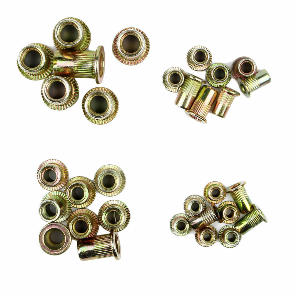 M4/5/6/8 Metric Countersunk Head Blind Rivet Nut Rivnut Insert Nutserts 100 Pcs