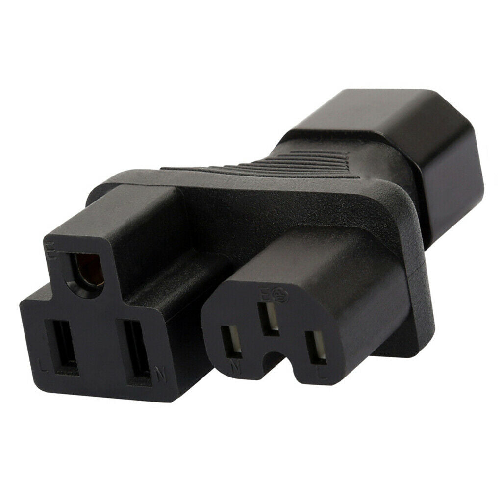 1 X IEC 320 C14 To C13 Male To Female AC Power Adapter