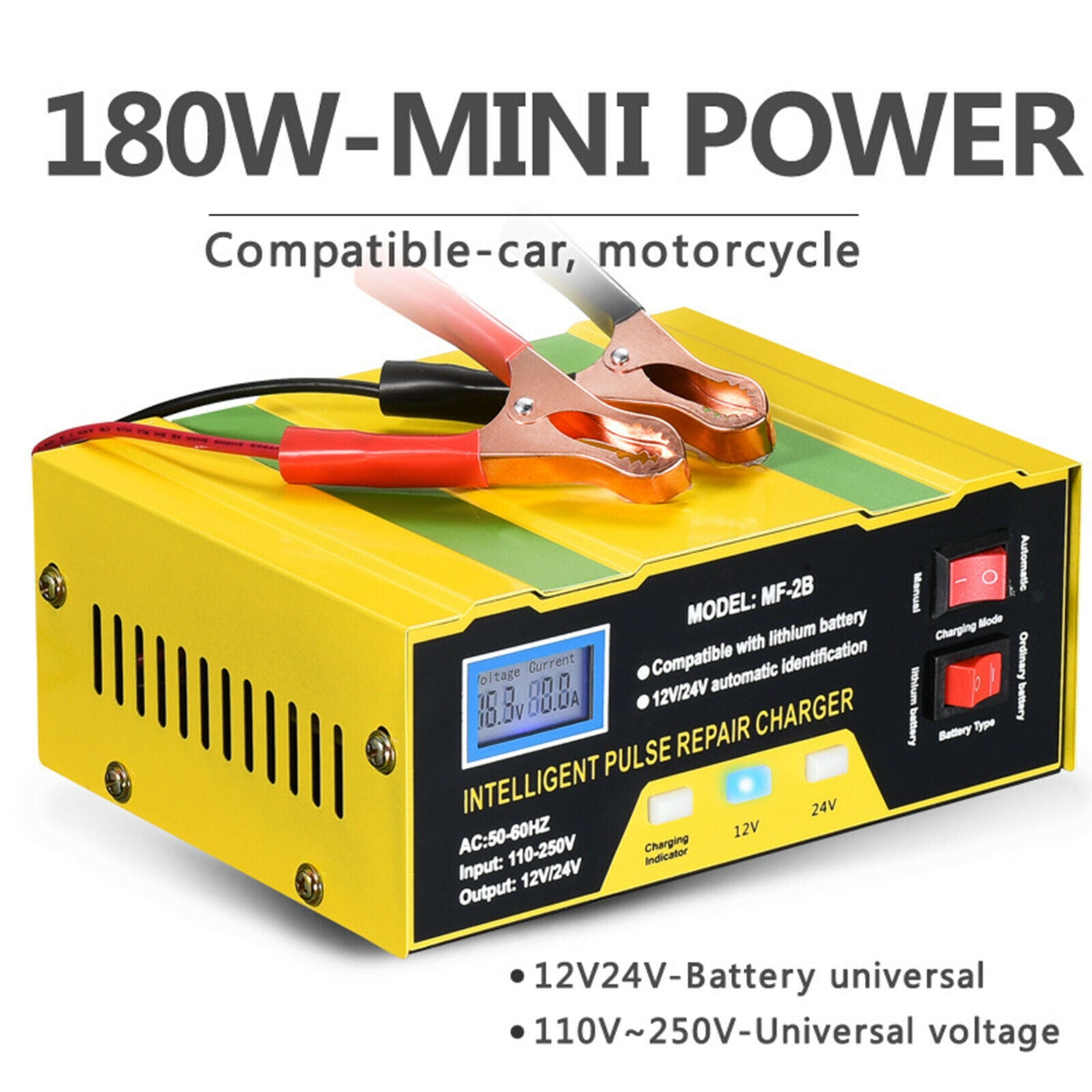 12V 24V Smart Pulse Repair Car Battery Charger Maintainer Lead Charger