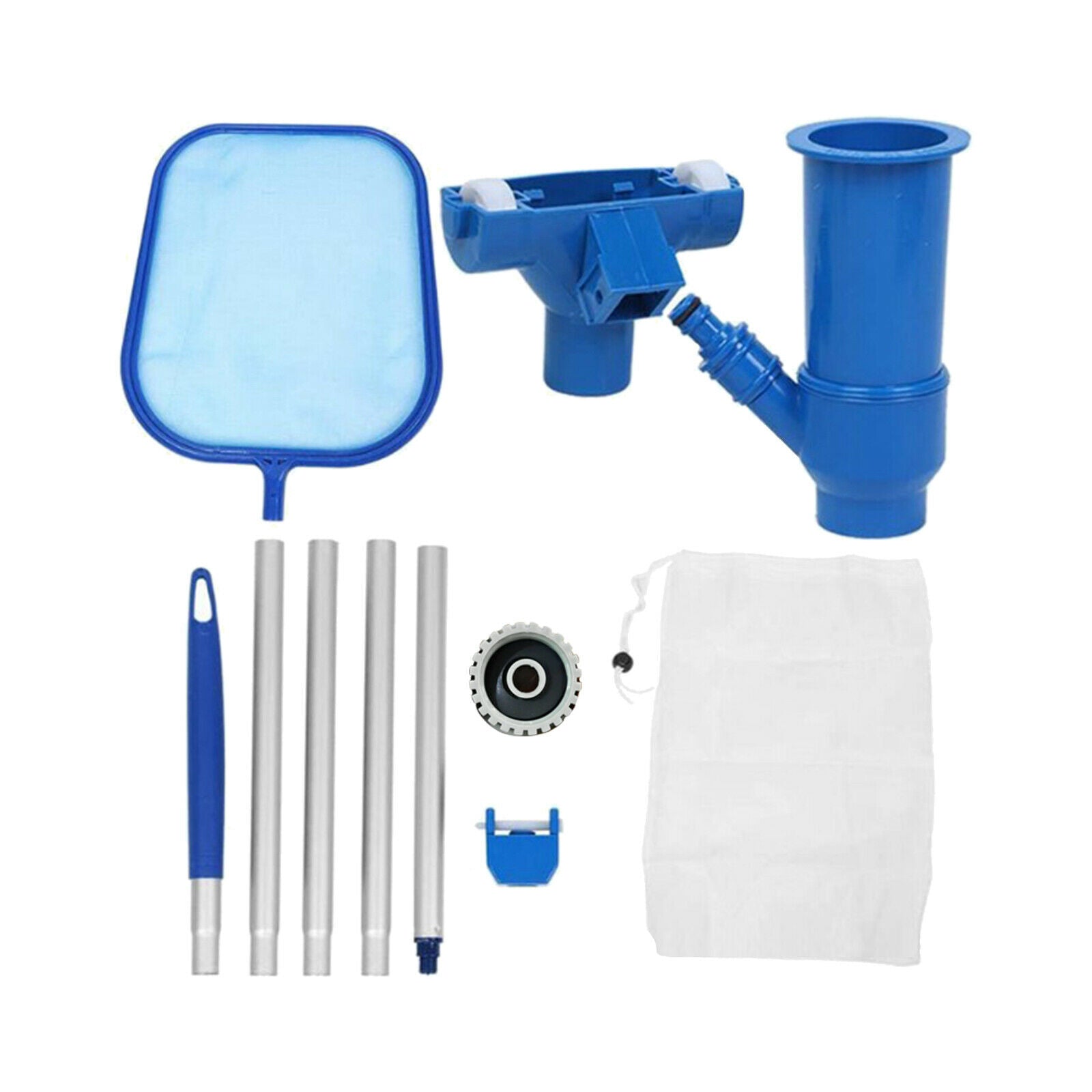 US Portable Swimming Pool Jet Vacuum Head Cleaning Tool Set Cleaner Net